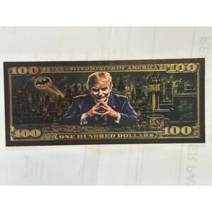Donald Trump Joker Why So Serious Gold Foil $100 Novelty Note